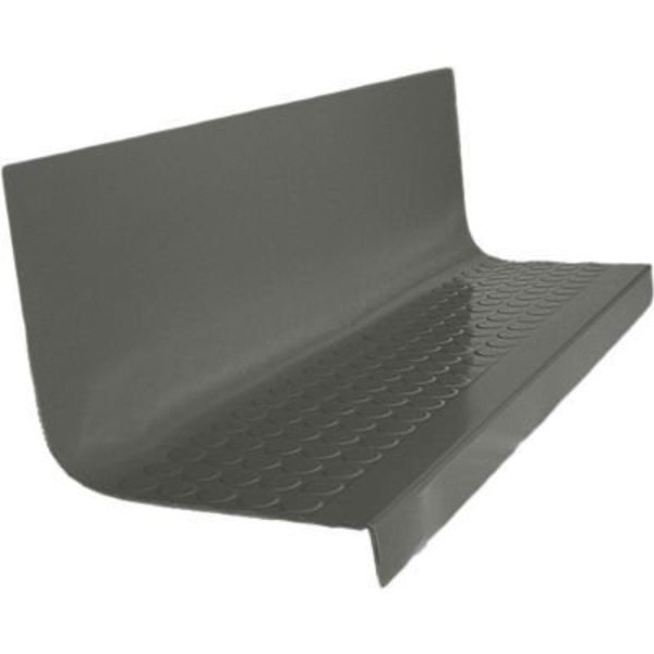 Roppe Rubber Raised Circular Stair Tread Square Nose 20.44in x 48in Charcoal 48963P123
